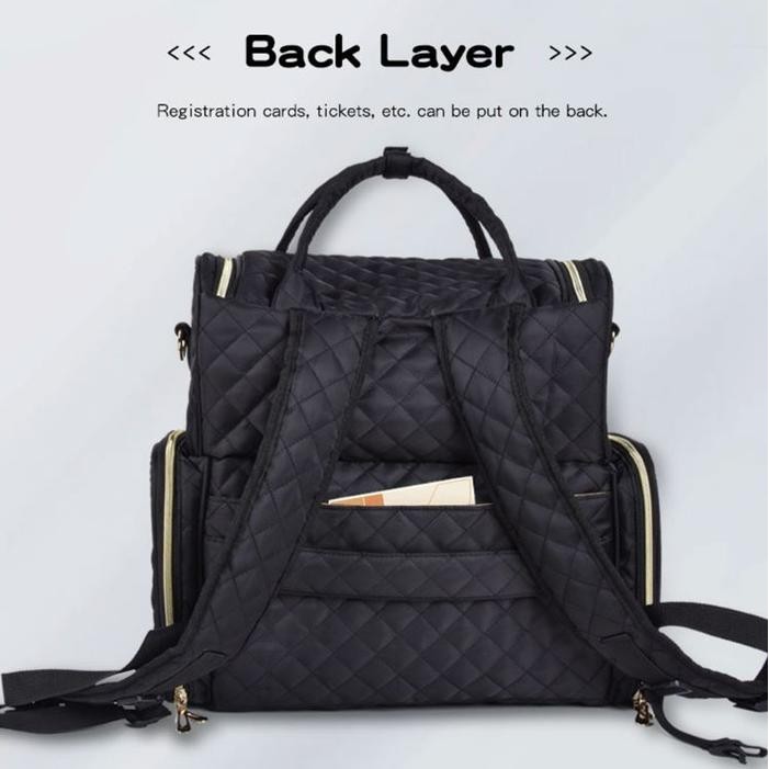 Tas Nail Art Home Service Nail Art Bag - Multifungtion Backpack Ransel With Pouch - - Tas Makeup