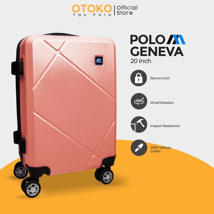Koper 20Inch Koper Polo Geneva Koper Kabin Koper Hardcase Koper Murah Tidak Mudah Pecah
