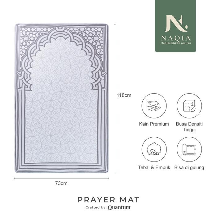 Naqia Prayer Mat By Quantum / Sajadah Premium / Tebal & Empuk