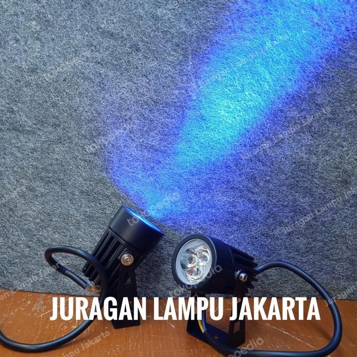 Lampu Taman Mini 3 Watt Led Biru Sorot Taman 3W Biru Minimalis