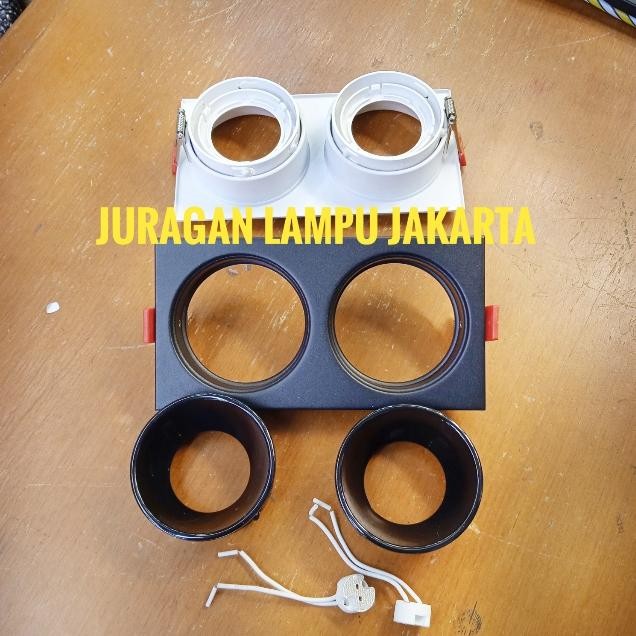 Kap Downlight Mr16 2 Gang Kap Lampu Spotlight Mr16 2 Gang Kap Lampu Mr16 Double
