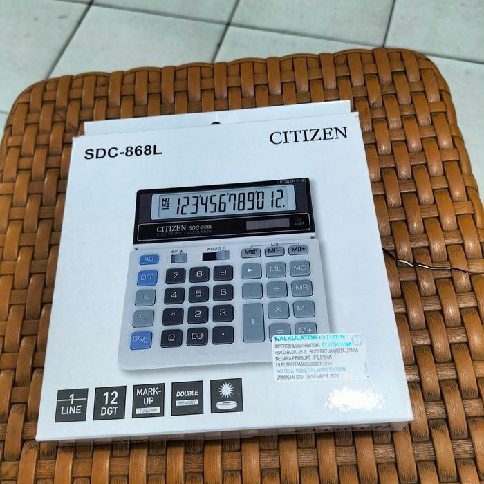 

Calculator Citizen Sdc-868L/Kalkulator Desktop Meja Kantor.