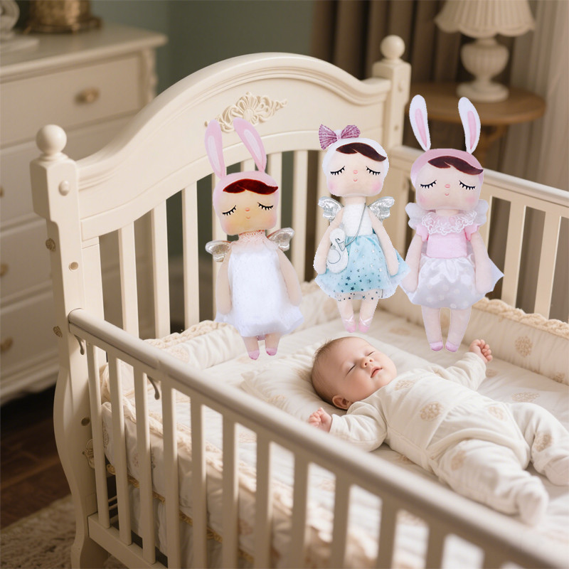 34Cm Metoo Angela Angel Series Stuffed Dolls Swan Crown Plushies Soft Cute Rabbit Plush Toy Baby