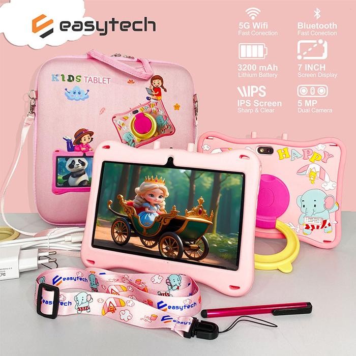 Tablet Easytech E13 Kemasan Tas Tablet Android Belajar Anak Layar Sentuh 7 Inch Wifi Bluetooth Aipet