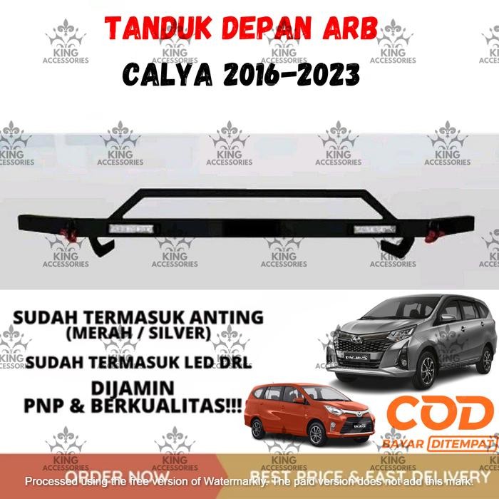 PREMIUM TANDUK TOWING DEPAN DAN BELAKANG BESI PELINDUNG BEMPER CALYA 2016-2023