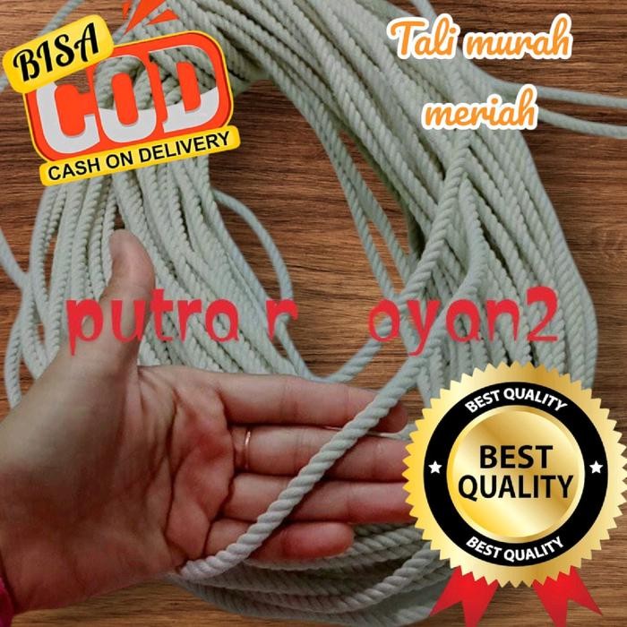 PREMIUM TALI TAMBANG KAIN KURALON 6MM 50meter / TALI TAMBANG IKAT BARANG / TALI TAMBANG SERBAGUNA/