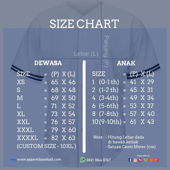 Apparel Baseball Jersey Baseball / Baju Baseball Custom Full Bordir Terbaru