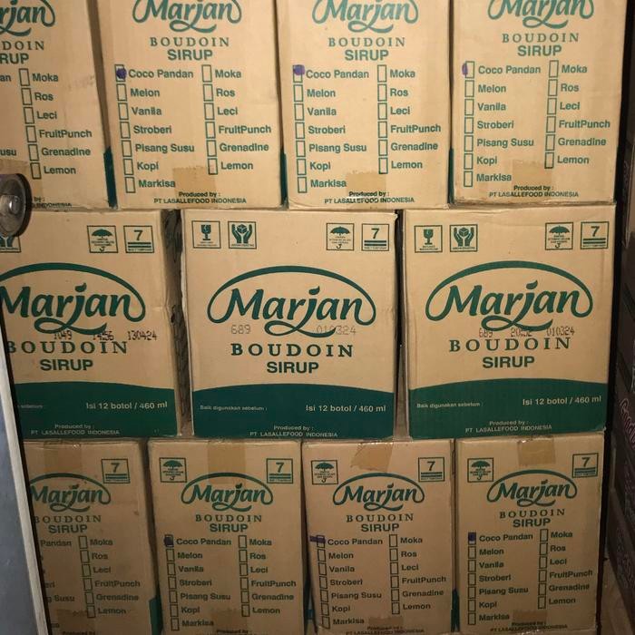 

Sirup marjan 460ml Cocopandan / Melon 1 dus isi 12 botol