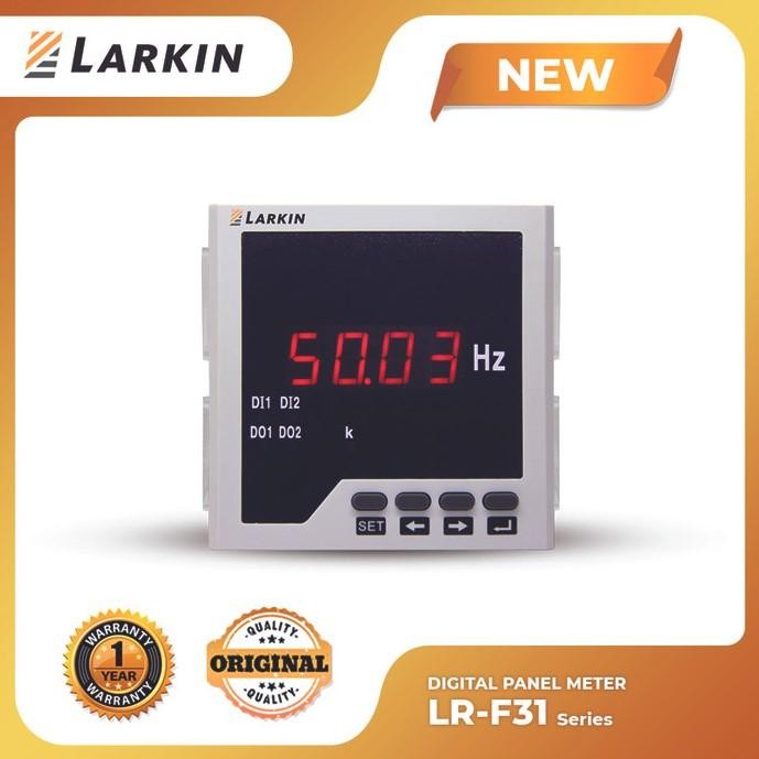 Larkin 3 In 1 Digital Amper Volt Hz Meter Panel Listrik 1 Phase Arus Meter 3 Row Lr-Uif33 96X96Mm