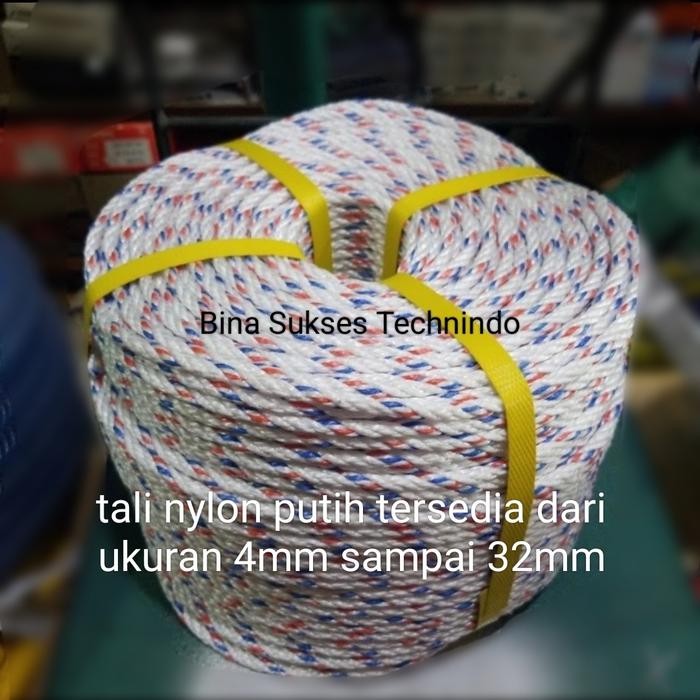 PREMIUM 24mm TALI NYLON PUTIH KAPAL TARIK TAMBANG DADUNG TAMPAR PP 24 mm
