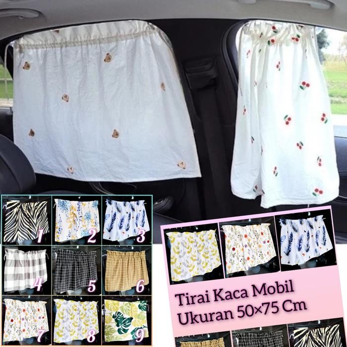 PREMIUM tirai kaca mobil gorden portable