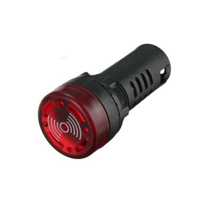 Pilot Lamp Flash Buzzer 12V 24V 220V Dc Ac Led Alarm Signal Panel 22Mm