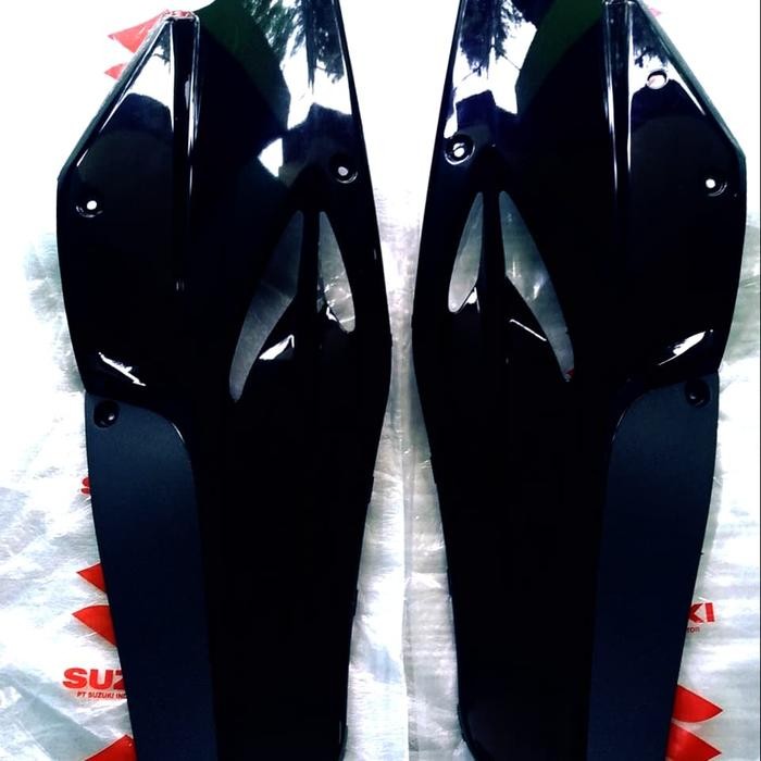 Cover Frame Side Body Tutup Bawah Suzuki Skywave Hitam Blueshine Abu