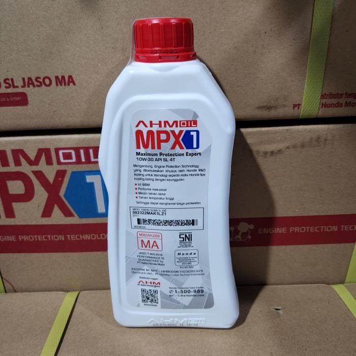 BARANG TERLARIS Oli MPX1 MPX 1 AHM OIL MESIN 1LITER 1L PERDUS 1 DUS X 24 BOTOL