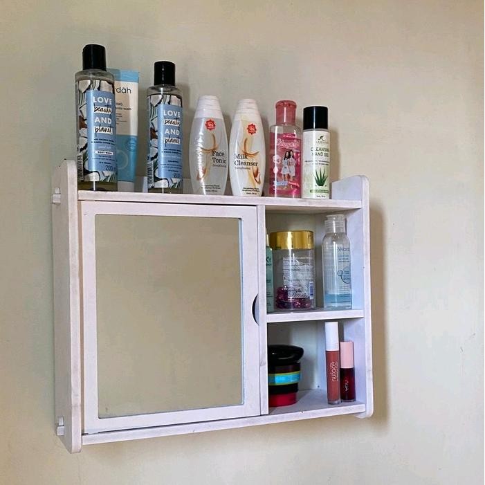 PREMIUM rak dinding cermin gantung kamar mandi makeup