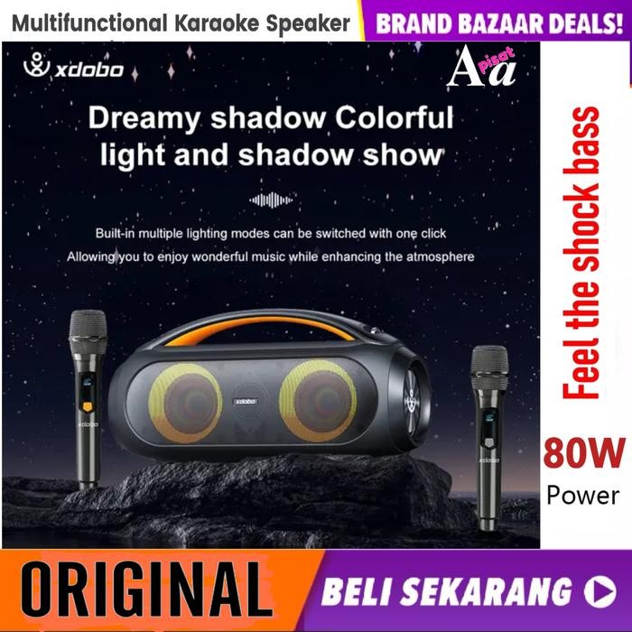 Xdobo Vibe Plus Karaoke 80W Best Audio Speaker Bluetooth Wireless