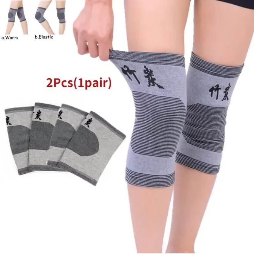 Autumn and Winter Cold As Warm Bamboo Charcoal Knee Pads Unisex Sports Breathable Leg Covers Elastic