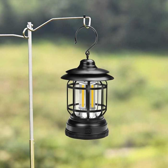 Lampu Lentera Vintage COB Lampu Tenda Camping Outdoor USB CHARGER
