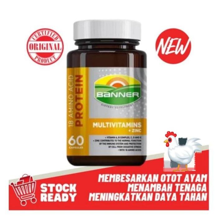 VITAMIN HEWAN NEW BANNER PLUS GOLD THAILAND SUPLEMEN AYAM ADUAN PENAMBAH TENAGA AYAM OTOT