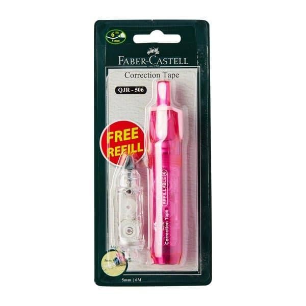 

faber-castell correction tape qjr 506 barrel pink + 1 refill 169452r kode 286