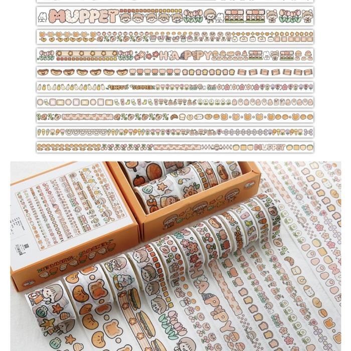 

cartoon cute washi tape 12 pcs kode 1477