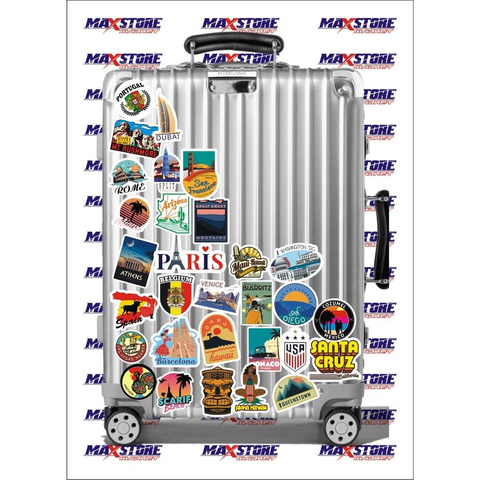 stiker koper / luggage sticker /stiker negara /stiker koper negara / country sticker pack /travel