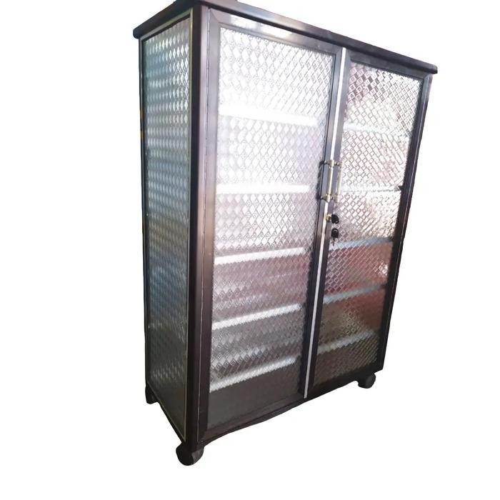 Rak Sepatu Sandal 5 Susun Alumunium Kaca