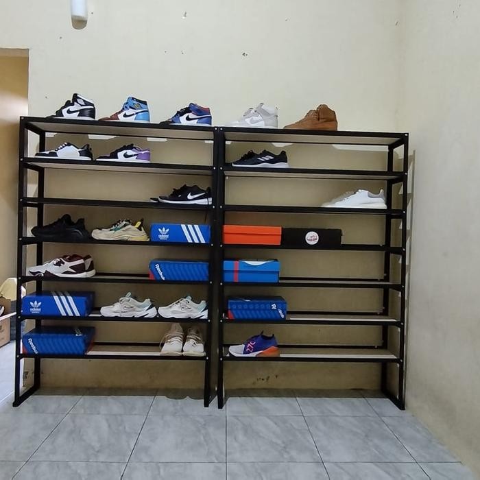 Rak sepatu 7 susun besi siku