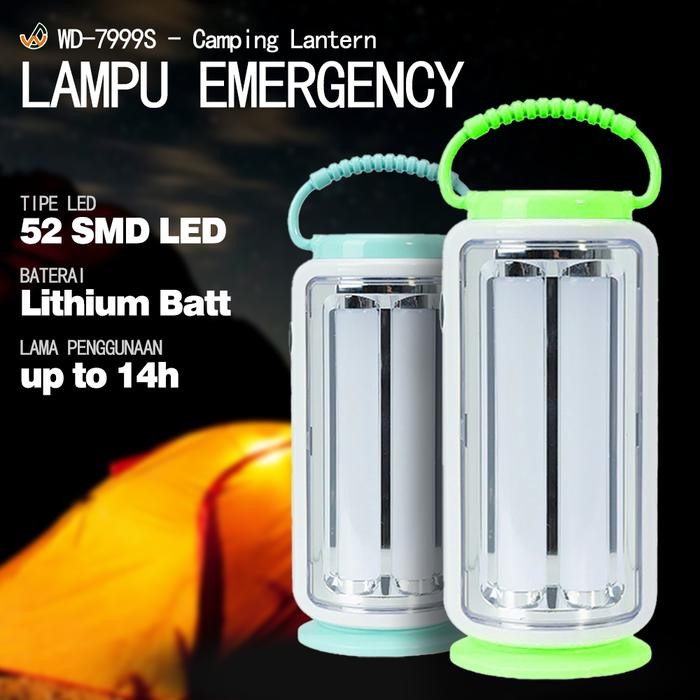 Lampu Emergency Tahan 24 Jam 1000W LED Emergency Lamp Gantung Camping