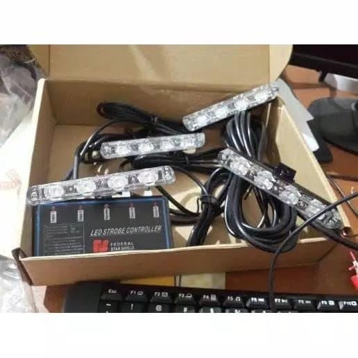 Lampu Strobo Grill 4Pc Tipis Lampu Strobo Grill Led Strobo Grill Tipis Kode 012