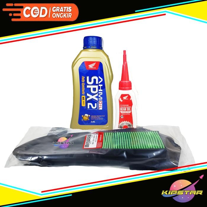 PREMIUM Paket Oli Mpx 2 Oli Gardan Honda Filter Udara Vario 160 PCX NEW / Oli Spx 2 Filter Udara