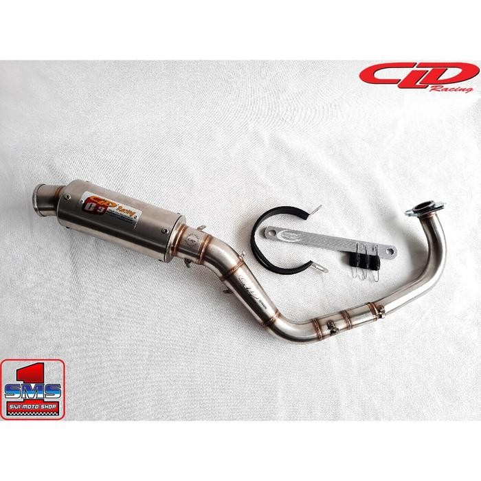 KNALPOT CLD RACING BEAT KARBU/SCOOPY/BEAT ESP/SCOOPY FI/VARIO 110 TYPE C3 OVAL C3 BULAT