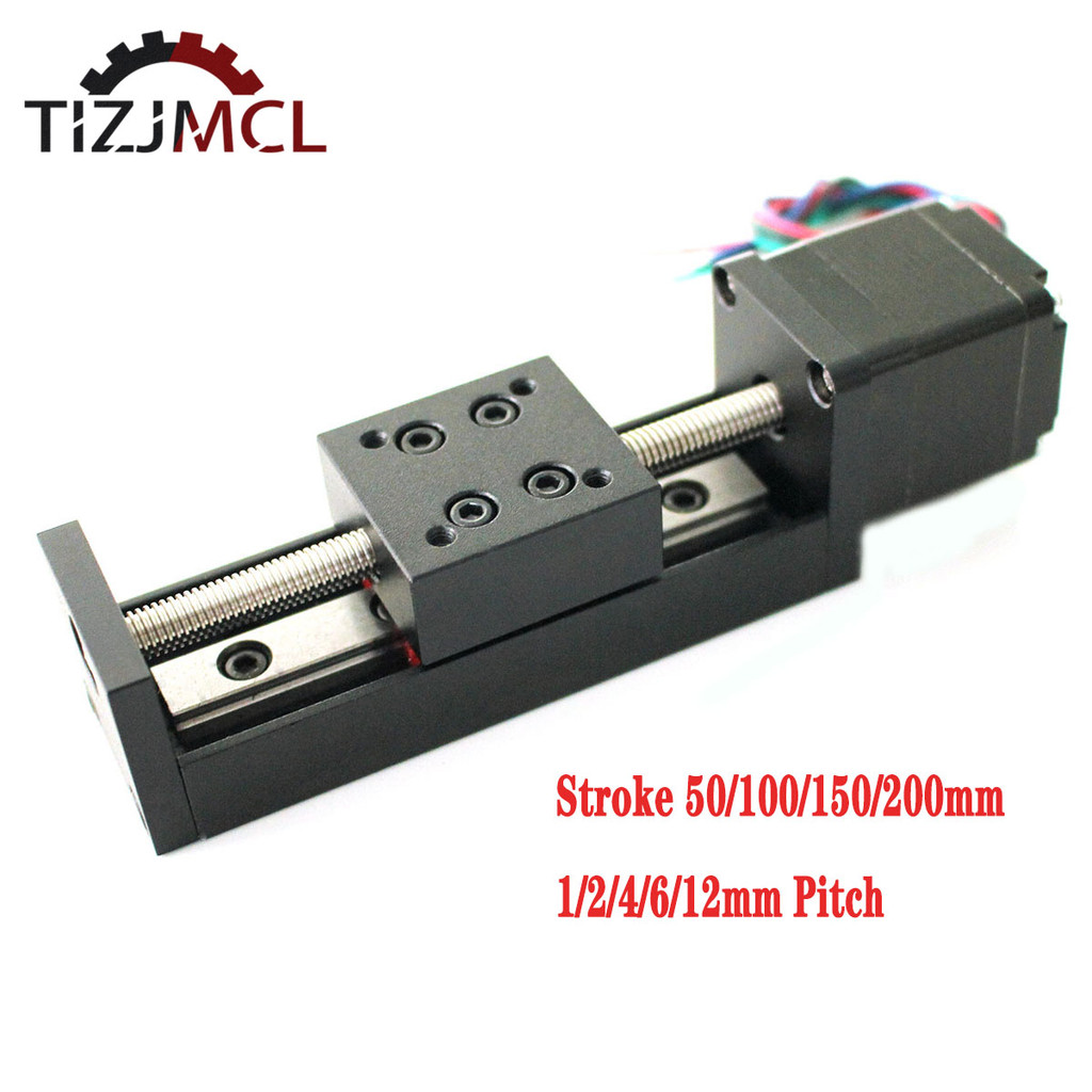 T6 Mini Lead Screw Motion Stepper Motor Stroke Linear Guide Rail
