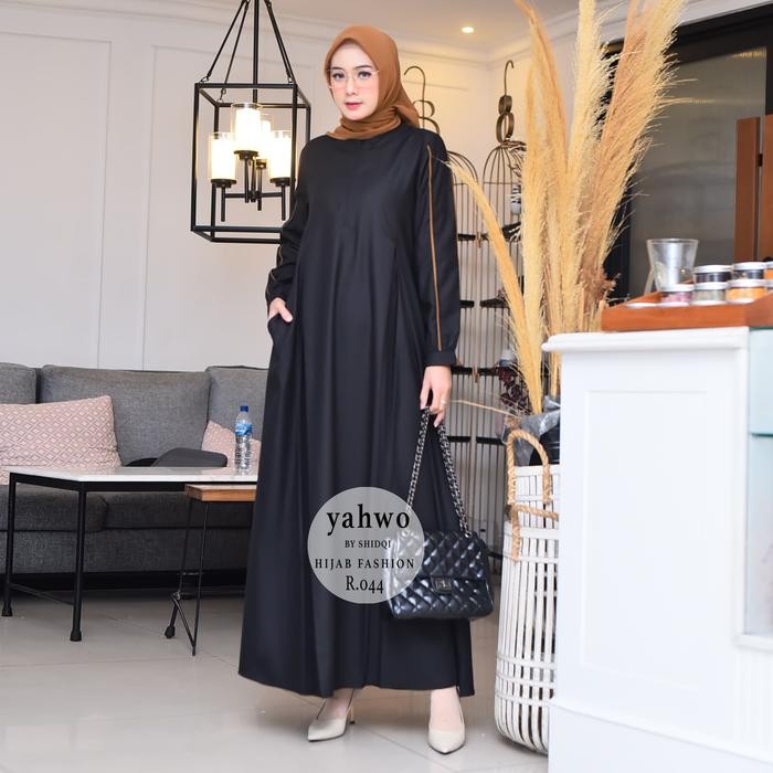 Yahwo Hijab Fashion-Dress Wanita Terbaru Terlaris-Busuy-Gamis Toyobo Kombinasi-Dres Maxi Lebaran