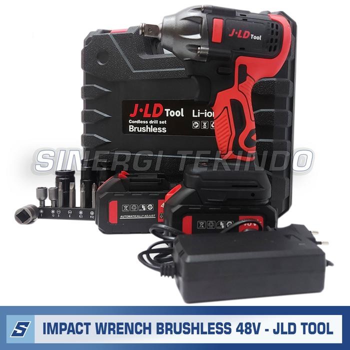 Mesin Bor Pembuka Baut Baterai - Cordless Impact Wrench Jld Tools 48V