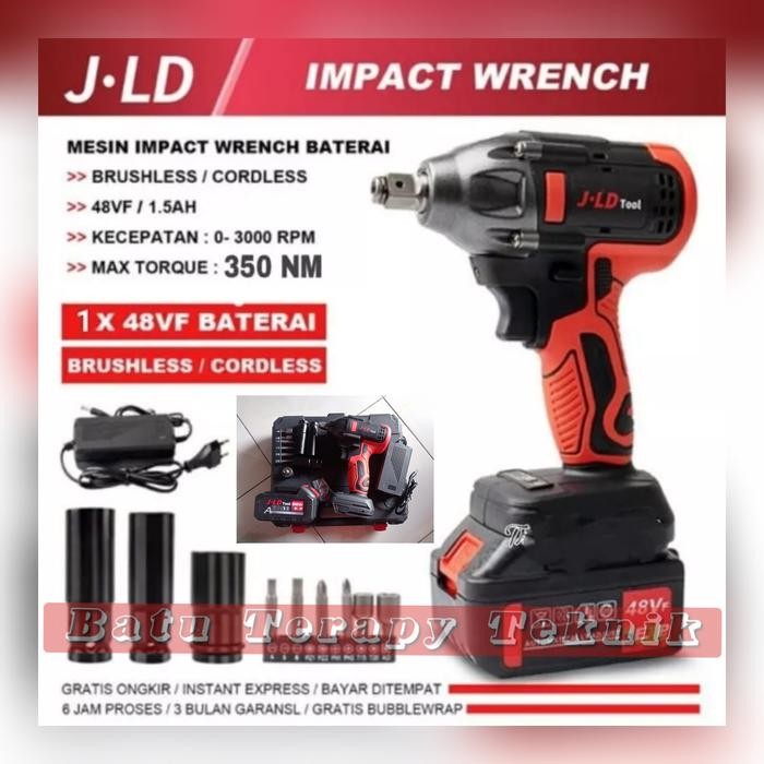 Pembuka Baut Jld Tools 88 Volt Impact Wrench 1 Batrei Koper
