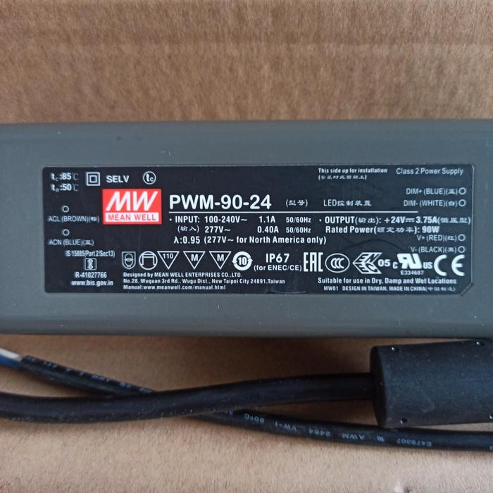 Powersupply Meanwell Pwm-90-24 Dim / Pwm 90 24 Meanwell