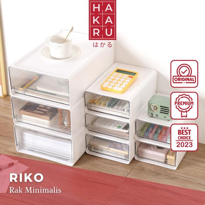 

[Deli Atk] Hakaru Laci Penyimpanan Desk Drawer Storage Box Stackable Kotak File