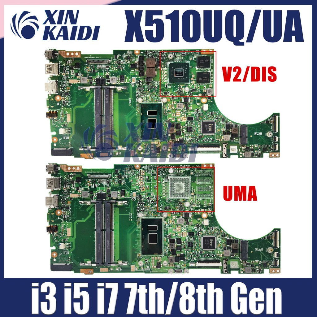 X510UNR Mainboard For X510UF X510UA X510UQ S5100UR S5100U Laptop Motherboard W/I3 I5 I7-6th/7th 930M