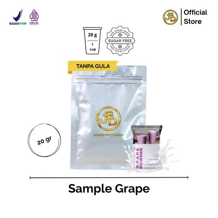 

Sample Bubuk Minuman Premium Rasa Rasa Grape Halal 20gr Siap Seduh | JBD