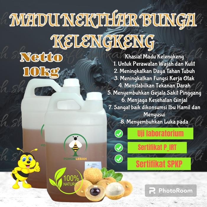 

Madu Asli Madu Nektar Bunga Kelengkeng 10kg - Honey Pohon Lebah 100% Natural Izin Edar P-IRT