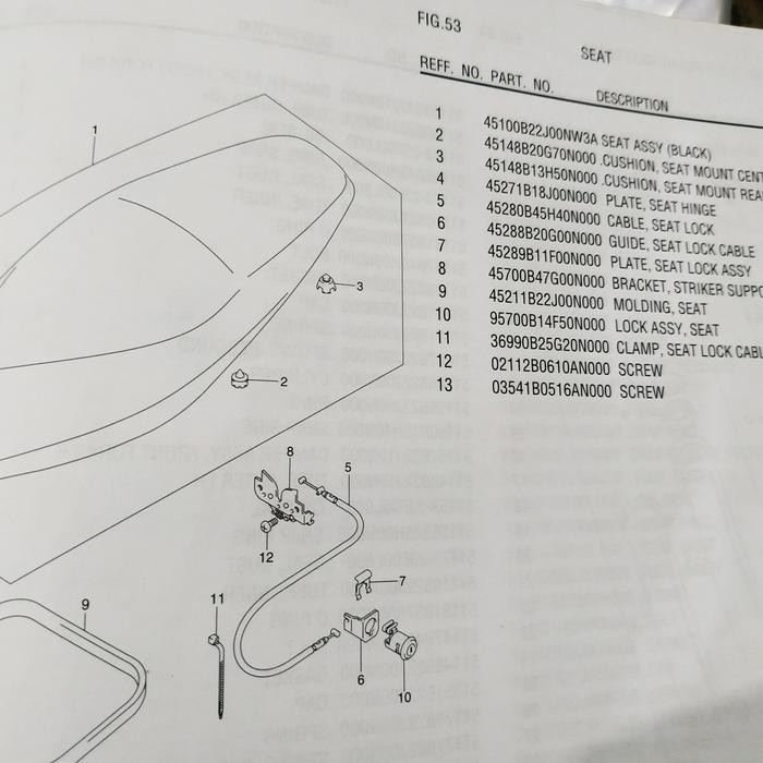 Jok Assy Suzuki Shooter Ori Sgp