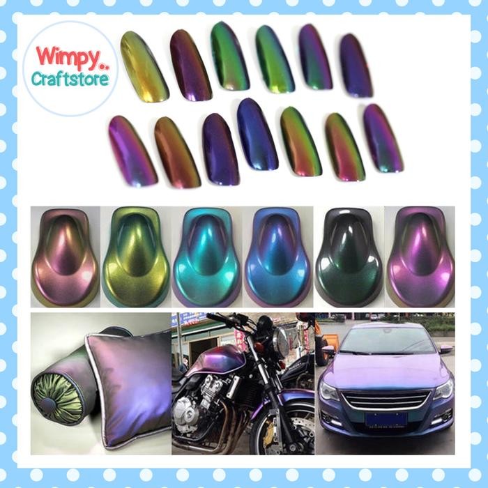Iridescent Powder Pigment Cat Mobil Kuku Metallic Chameleon Powder