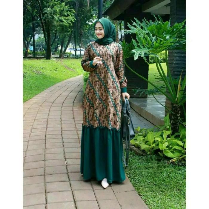 GAMIS BATIK GAMIS WANITA GAMIS REMPEL BAHAN KATUN best seller