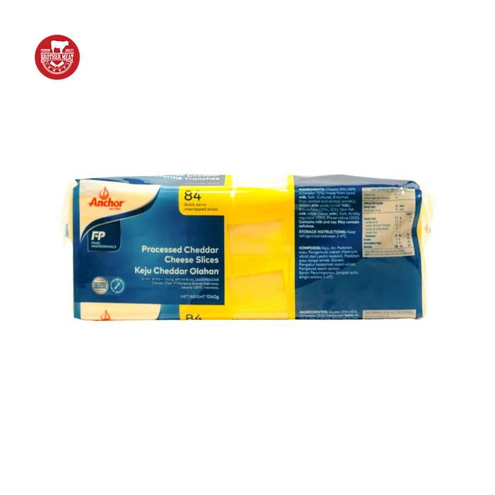 

Anchor Cheddar Cheese Slices 1040gr / 84 Slices - Brothermeatshop