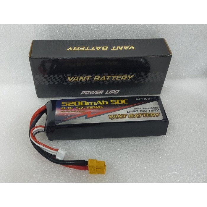 Stok Baru VANT 5200MAH 11.1V 50C SOFT CASE LIPO BATTERY