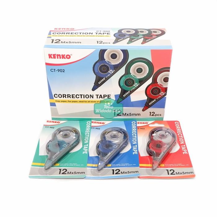 

tip ex kertas 12 meter kenko correction tape tipex 12 buah kode 1436