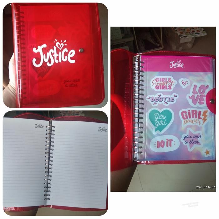 

JUSTICE EXCLUSIVE JOURNAL LIMITED EDITION - BINDER A5 JUSTICE ORIGINAL KODE 955