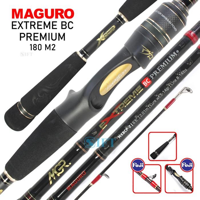 Promo Joran Maguro Extreme Bc Premium Full Fuji + Seat 195 200 Bait Casting Cod