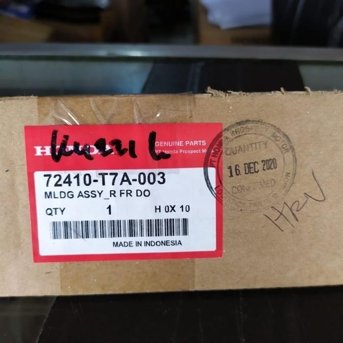 List Kaca Weather Strip Pelipit Jendela Luar Honda Hrv Original